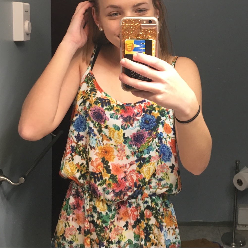 floral romper **WORN ONCE